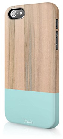 Tirita Compatible with iPhone 5 / 5s / SE 2016 Hard Case Phone Cover Marble Wood Granite Texture Wooden Pastel Collage Geometric Rustic Trendy Fashion Gift Present Cute Design