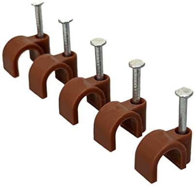 Brown Round Cable Clips (5mm)