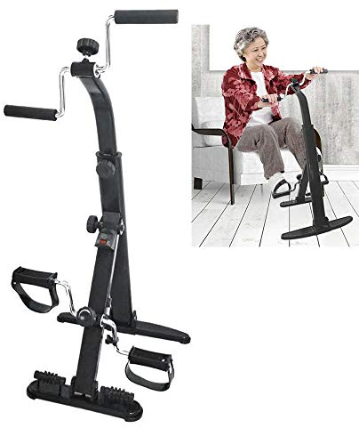 Guoyajf Heimtrainer für Arm und Bein - Arm & Bein-Trainingsgerät - Tragbarer Pedaltrainer - Fitnessgeräte für Senioren und Senioren - Falten Übung Fahrrad
