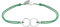 LES POULETTES BIJOUX - Bracelet Lien Argent 925 Anneaux Toi et Moi - Classics - Vert