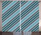 ABAKUHAUS Gestreift Rustikaler Gardine, Graue und Blaue Diagonale, Schlafzimmer Kräuselband Vorhang mit Schlaufen und Haken, 280 x 175 cm, Weiß Grau