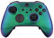 eXtremeRate Carcasa para Xbox One Elite Protectora Placa Frontal Kit de reemplazo Cubierta Shell Case Funda para mando Xbox One Elite Series 2 Modelo 1797-Incluye Anillos de Joysticks(Violeta a Verde)