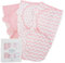 Comfy Cubs Swaddle Decke Baby Boy einfach Adjustable 3er-Pack säuglingsschlafsack wrap Neugeborene (0-3 Monate - Rosa, Klein-Mittel)
