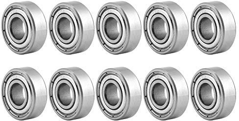 Jadeshay Kugellager, 10 Stück Rillenkugellager 696ZZ Kugellager Klein 6mm * 15mm * 5 mm Doppelgeschirmte Miniaturstahlkugellager für DIY, Fräsmaschinen