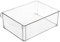 MANTFX Caja De Almacenamiento Transparente para Frigorífico, Cajón para Verduras Apilable De Plástico, Organizador Transparente para Frigorífico para Almacenar Fideos, Verduras Y Frutas (D)