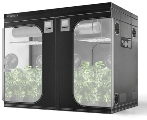 AC Infinity CLOUDLAB 899, Advance Grow Zelt 240 × 240 × 200 cm, 25 mm Mylar-Canvas, 25 mm Stahlstangen, laborgetestet höchste Reflexion, großes Sichtfenster, Indoor Growing