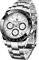 RollsTimi Pagani DesignHerren-Multifunktions-Sportuhr Quarz-Chronograph Uhrwerk Japan VK63 Edelstahlarmband Wasserdicht 100M (A-B&W Silber-1664)