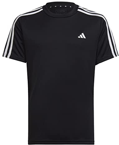 adidas Jungen Train Essentials AEROREADY 3-Stripes Regular-Fit Tee, Black/White, 7-8 Years