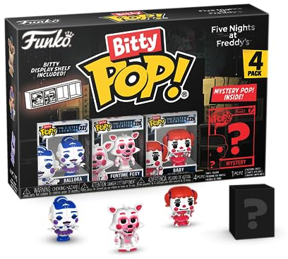 Funko Bitty Pop! Five Nights at Freddy's (FNAF) - Ballora 4PK - Ballora, Funtime Foxy, Baby und eine Überraschungs-Mini-Figur - 0.9 Inch (2.2 cm) Sammlerstück - Geschenkidee Fans