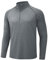 TACVASEN UPF 50+ Long Sleeve Men Quick Dry T Shirts 1/4 Zip Breathable Long Sleeved Top for Running Golf and Gym Dark Grey,XL