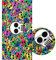 Bfrdollf Totenkopf Strandtuch 90x180 cm Retro Skull Blumen Badetuch Strandlaken Handtücher 50x100cm Handtücher Sauna Badetuch Groß 100x200cm Microfaser (60 X 120 cm,2)