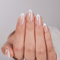 BTArtbox Press On False Nails Short - White French Tip Press On Nails Almond, 30 Pcs Soft Gel Fake Nail in 15 Sizes, Reusable Semi-Transparent Stick on Nails for Women, Classic