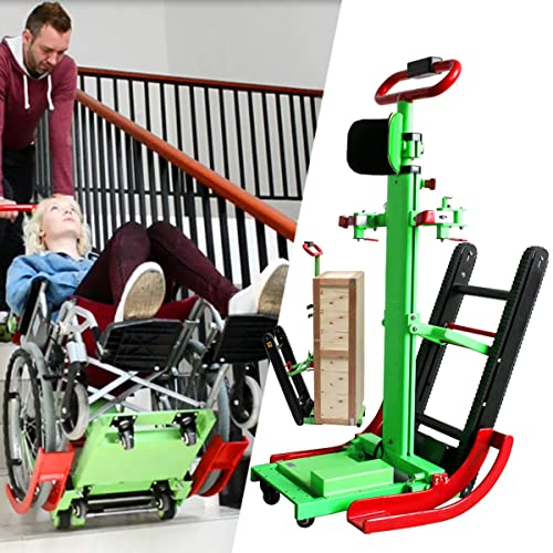 UZOURI Elektrischer Treppensteiger-Wagen Stair Climber Aus Aluminiumlegierung, Faltbares Treppensteiger füR Rollstuhl, Maximale Belastung 352Lb, füR Den Rollstuhltransfer Von Patienten