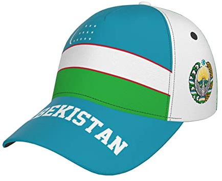 Herren Damen Baseball Kappen Usbekistan-Flagge Usbekisch Baseball Kappe Mütze Mode Hip-Hop-Hut Baumwolle Baseballkappe Für Golf Laufen Reisen