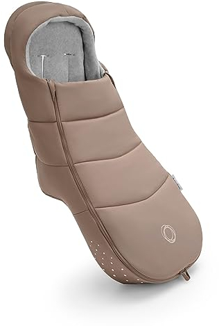 Bugaboo Ganzjahres Fußsack, unverzichtbares Kinderwagen-Zubehör für jede Jahreszeit, wasserdichter und atmungsaktiver Fußwärmer, Desert Taupe