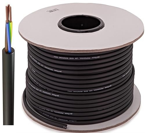 318 Flex Round Black Flexible Rubber Cable - Indoor/Outdoor (100 Meters, 3 CORE 0.75MM)