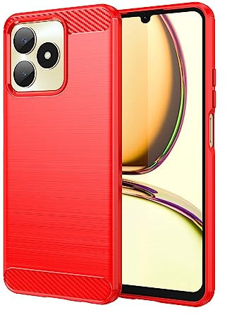 TINGYR Hülle für Realme C51, Ultra Thin Silikon hülle Abdeckung Telefon Case Stoßfest Case Schutzhülle, Handyhülle für Realme C51 Smartphone.(Rot)