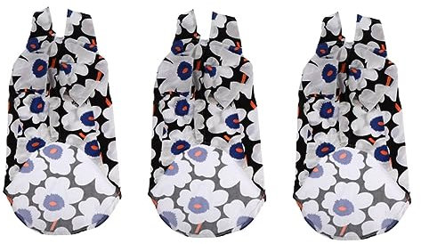 Angoily 3stücke Blumiges Haustier-t-Shirt Für Hunde Und Katzen Atmungsaktive Sommerbekleidung Aus Süßes Cartoon-Design Für Besondere Anlässe Und Fotoshootings