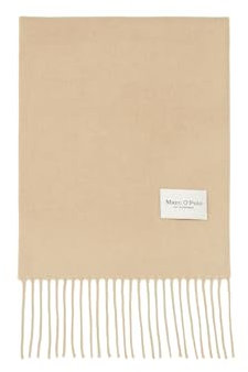 Marc OߴPolo Damen Schal aus Wolle mit Fransen, Beige (Blushed Camel), One Size