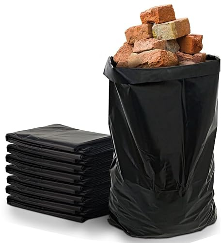 A406 Extra Strong Heavy Duty Black Rubble Sacks Builder Bags Reliable Solution for Tough Clean-up Jobs Deals with construction debris, garden waste, household clutter (20)