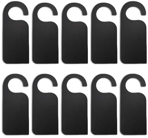 UPIQNG 10pcs Modern Minimalist Black Wooden Door Knob Hanger, Multi Occasion Use, Hotel, Bar, Restaurant, Home, Office, Gift