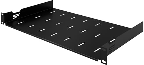Stalflex 1U Server Rack Shelf - 19 Inch Vented Mounted Shelves for Excellent Air Condition - Cantilever Wall Rack - Universal for All Network Cabinets, Racks & Shelves - Cabinet Shelf