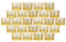 Candeldo Photophores dorés en verre : 24 pièces photophores petites bougies chauffe-plat en verre décoration dorée décoration de table mariage Noël couronne de l'Avent