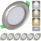 Qingmiao LED Einbaustrahler 230V Dimmbar 7W IP44 Einbauleuchten Deckenspots Deckenstrahler, für Badezimmer Küche Wohnzimmer,Silber 6er Set