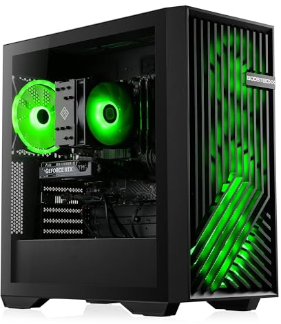 Boost Boxx Gaming PC mit Windows 11 Home, AMD Ryzen 7 7700 8X 3800 MHz, 1000 GB M.2 SSD, 16 GB DDR5-RAM, NVIDIA GeForce RTX 4060, Gigabyte Mainboard, USB 3.2, M10950H
