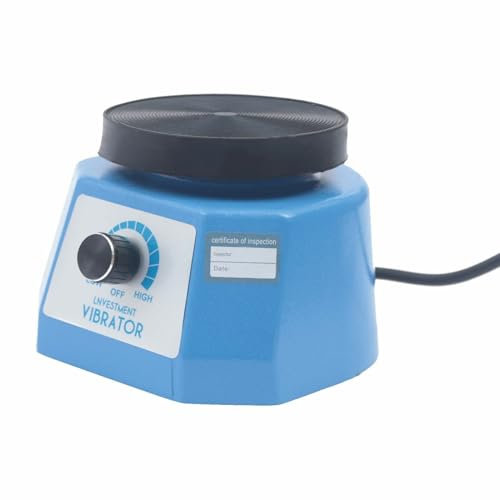 Loobiiny Elektrischer Oszillator,Round Disc Vibrator,Rüttelplatte mit Antivibrationsfüße,Gipsrüttler Dentallabor,Dentalrüttler