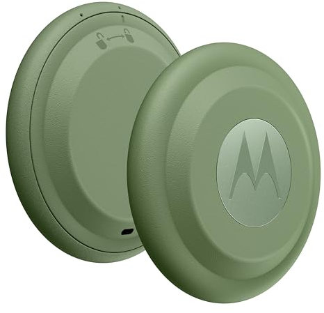 Motorola Moto Tag, Tracker Bluetooth + UWB, Protezione IP67, Google Trova Il Mio Dispositivo, Durata della Batteria Fino a Un Anno, Batteria sostituibile, Jade Green