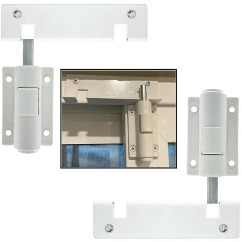 Sliding Door Security Foot Lock Kick Lock, Sliding Patio Door Lock for Secondary Childproof Additional Security, Top and Bottom Fits for Most Glass Sliding Doors and Windows,1 Pcs