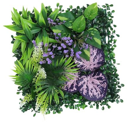 Fenteer Panneau Végétal Synthétique, 30x30cm, Décoration Naturelle pour Extérieur, je