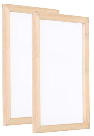 PATIKIL A4 Sizes Wooden Paper Making Screen, 2Pcs 11.8 x 8.3 Inch Single Paper Making Mould and Deckle Papermaking Supplies Frame for Paper Making DIY Crafts, Wood Color