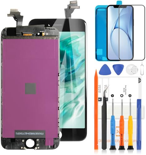 Pantalla LCD para iPhone 6 Plus de repuesto para iPhone 6 Plus A1522 A1524, pantalla LCD táctil digitalizador con herramientas (no para iPhone 6/6S Plus/6s) (negro)