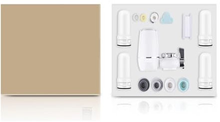 STRAFBRG Filtre purificateur d'eau du Robinet Robinet de Cuisine de Remplacement Lavable Filtre en céramique Longue durée Nettoyage en Neuf étapes,Remplacement Moins FréQuent(4pcs Filter Element)