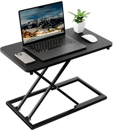 caflower Stehpult, 6 feste Höhen, Stehpult, Sitz-zu-Stand-Schreibtisch, 59,9 x 34 cm Oberfläche, unterstützt 15 kg, maximale Höhe 38,6 cm, ideal für Monitore und Laptops