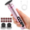 SternSinn 2-in-1 Rapeuse Pieds Electrique, 9 Vitesses Réglables avec Batterie 2000mAh, Râpe Pied Electrique Pédicure Professionnel pour Femmes Hommes Pédicures (Rose)