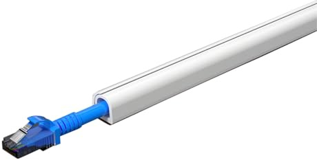 Kabel Verstecken Wand, Flexibel Kabelkanal Weiß Selbstklebend, Klein PVC Kabelschacht Weiss, Mini Kabelkanal 1m/2m/3m Kabelabdeckung für 1 Kabel zum von Stromkabeln zu Hause oder im Büro (1m)