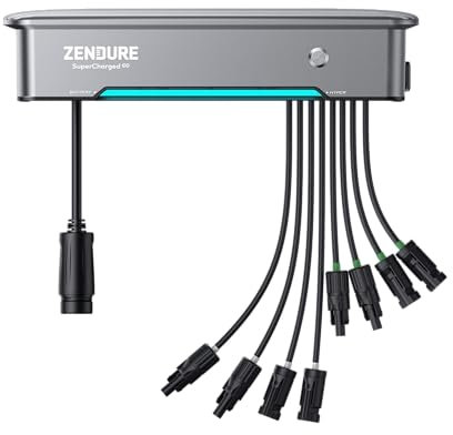 Zendure SolarFlow Balkonkraftwerk, Hyper 2000 Eingebaute Mikrowechselrichter, 1200W Ausgang, TOU, 1800W Solar Eingang, Bidirektionales 1200W AC-Laden, Kompatibel mit AB Akkus