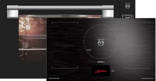 Kaiser EH 9309+KCT 9140 FI Elektroherd, Einbauofen, 90 cm, 105 l, Induktionskochfeld 90 cm TFT Display, FREE Zone