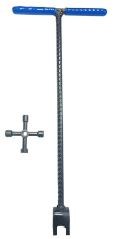 Multifunktionaler T-Ventilschlüssel für Wasserzähler – Wasserhahn-Werkzeug für Zuhause, Garten, Rasen, Outdoor, Terrasse, Camping und Sanitärbedarf