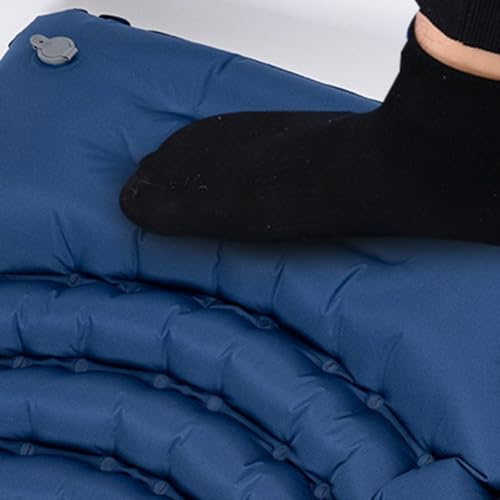 Besttoolifes Dicke Doppel Luftmatratze mit Fuß | Aufblasbares Campingbett für Outdoor | wasserdichte und leichte Isomatte 200x140x6cm, Navy