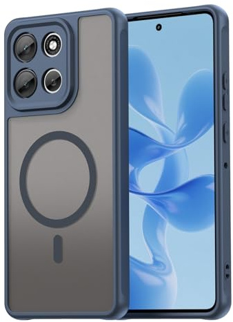 betterfon Hülle Kompatibel mit Motorola Moto G86 Matte Handyhülle Magnet Case Schutzhülle |Stoßfest|Kratzfest | 100% Passgenau| Rundumschutz | Moto G86 Blau