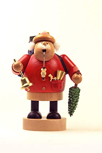 KWO Olbernhau 21507 Räuchermännchen Weihnachtsmann, 18 cm