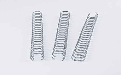 Renz One Pitch Drahtkamm-Bindeelemente in 2:1 Teilung, 23 Schlaufen, Durchmesser 14.3 mm, 9/16 Zoll, silber/glänzend