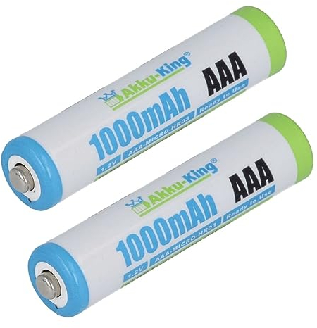 Akku kompatibel mit T-Com AAA - NI-MH 1000mAh - 2 Stück - für T-Sinus 411, Trio Sinus A300, Siemens Gigaset S67H, Motorola MOTOLIVN, AEG Frame 400