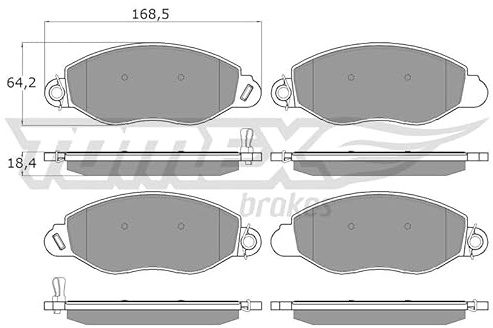 Procodis Frankreich PF1261 Bremsbelagsatz, Scheibenbremse