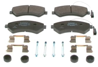 Bosch BP1501 - Auto Bremsbeläge vorne - 1 Set mit 4 Bremsbelägen | Bosch-Qualität - für weniger Bremsgeräusche und Bremsstaub - ECE-R90 zertifiziert - kupferfrei - mit Zubehör