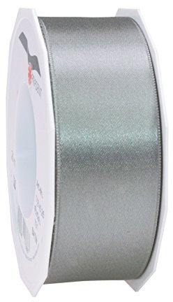 Präsent C.E. Pattberg Satin Schiefer, 25 m Satinband zum Einpacken von Geschenken, 40 mm Breite, Geschenkband zum Dekorieren & Basteln, Dekoband, Anlass